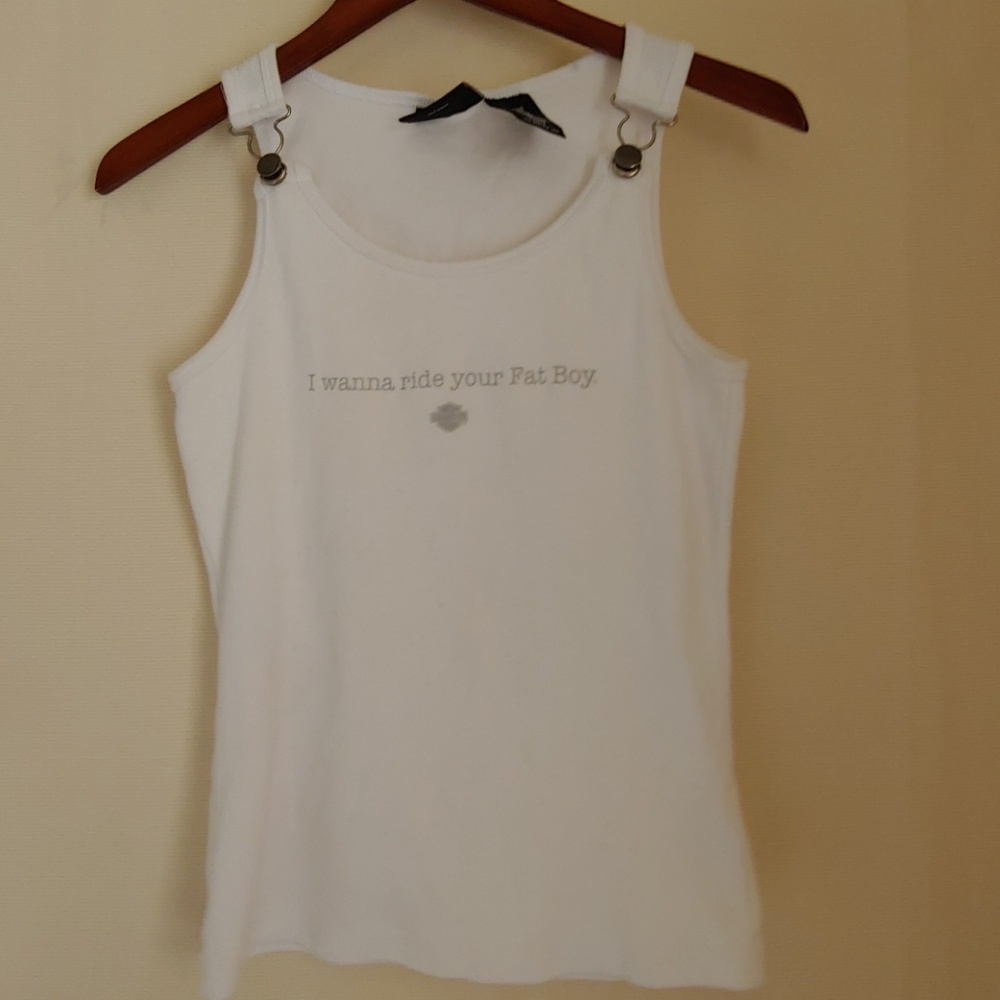 HARLEY-DAVIDSON white tank top size M